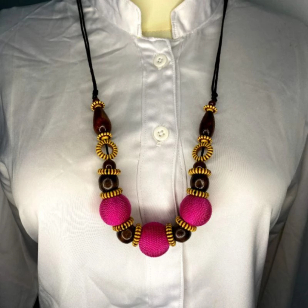 KALUNG ETNIK cantik UNIK TRADISIONAL ACCESORIES kebaya KAYU CANTIK Aksesoris CRAFT KAYU MANIK ELEGAN