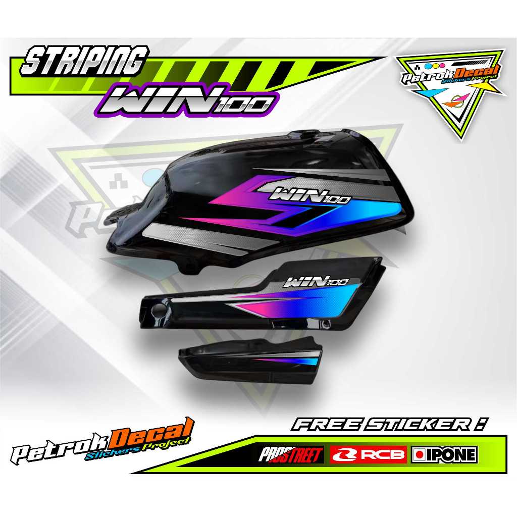 STRIPING VARIASI HONDA WIN 100 / STICKER LIST VARIASI MOTOR HONDA WIN 100