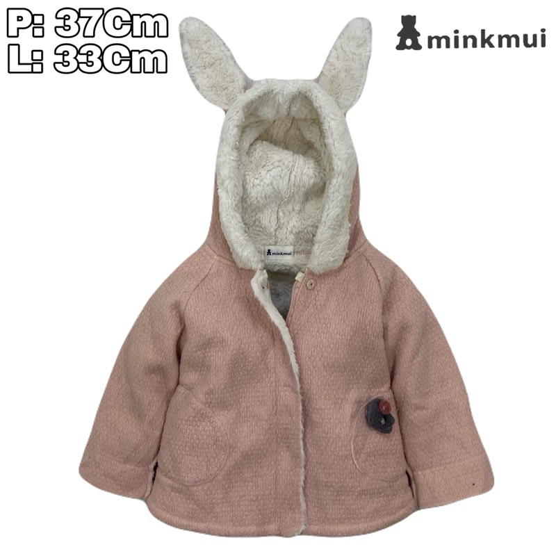 JK17 Jaket Woll Sherpa Lucu Kelinci Anak 1 Th  Minkmui Bulu Winter Outdoor Musim Dingin