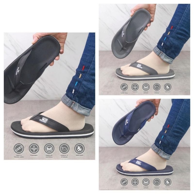 0117, sandal boloni, sandal boloni pria, sandal boloni cowok, sandal boloni pria model jepit, sandal