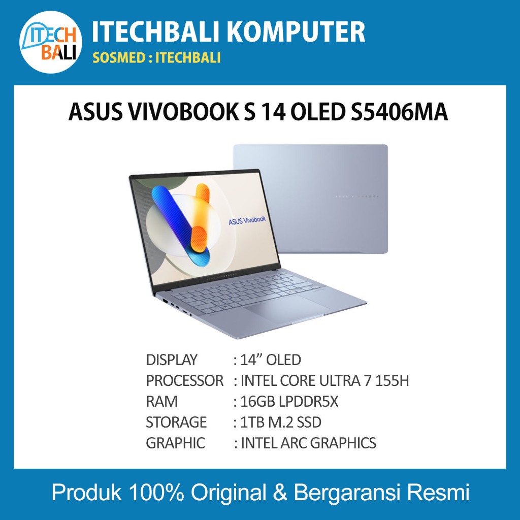 NOTEBOOK ASUS Vivobook S 14 OLED S5406MA Garansi Resmi