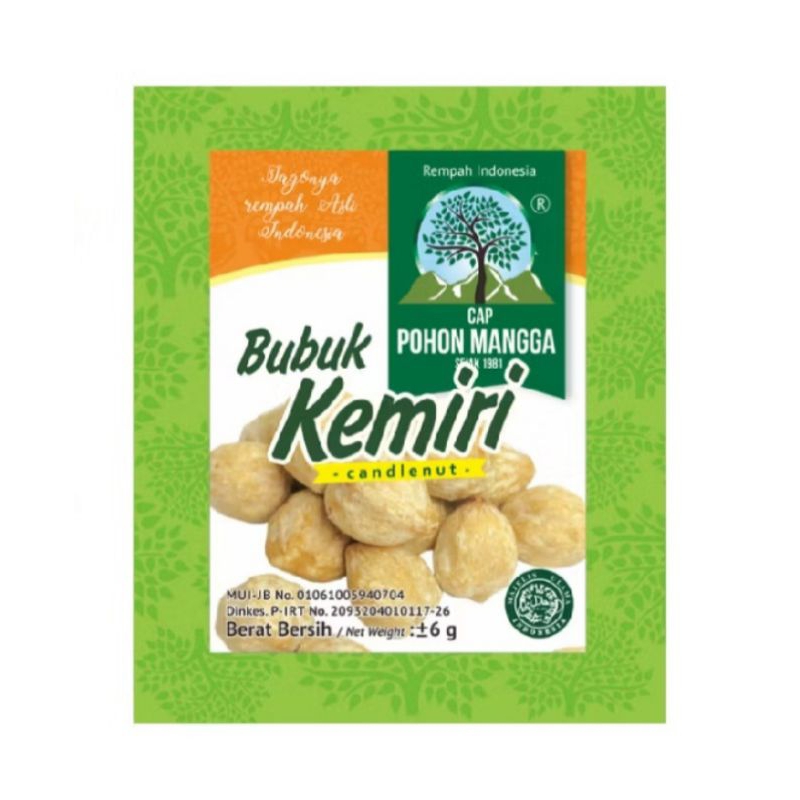 

3 sachet kemiri/miri bubuk cap pohon mangga