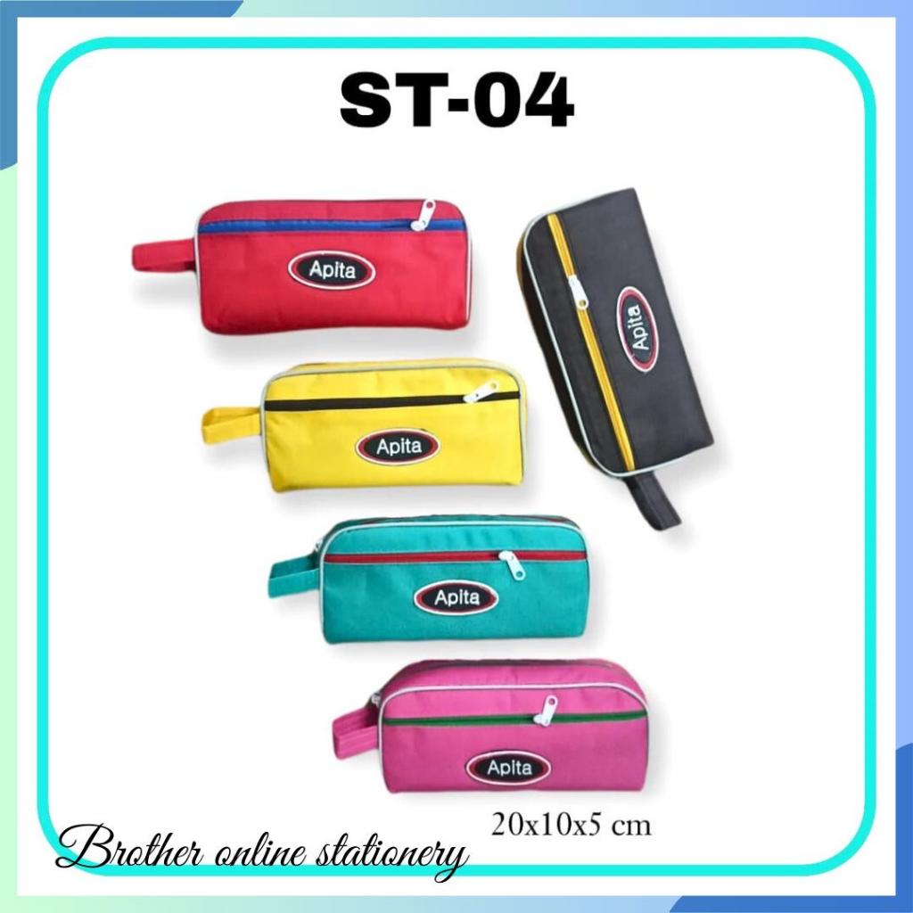 

BOS Kotak Pensil Kain Sleting/Tempat Pensil/Zipper Pencil Case