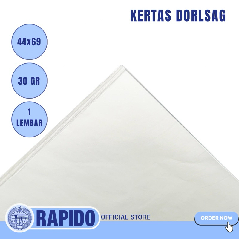 

[1 pcs] uk 44 x 69 Kertas bungkus baju/ kertas dorslag putih/ bungkus sepatu