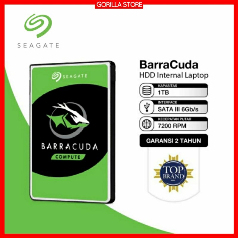 SEAGATE Barracuda HDD/ Hardisk Internal Laptop 1TB SATA 7200RPM (FS)
