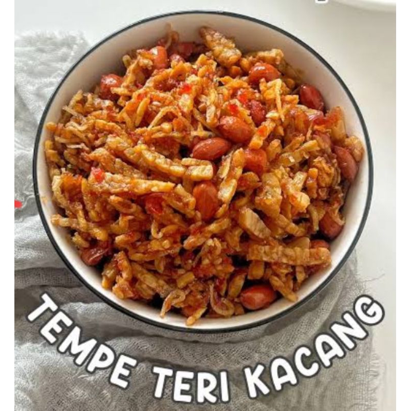 

balado teri ,tempe kacang daun jeruk pedas gurih