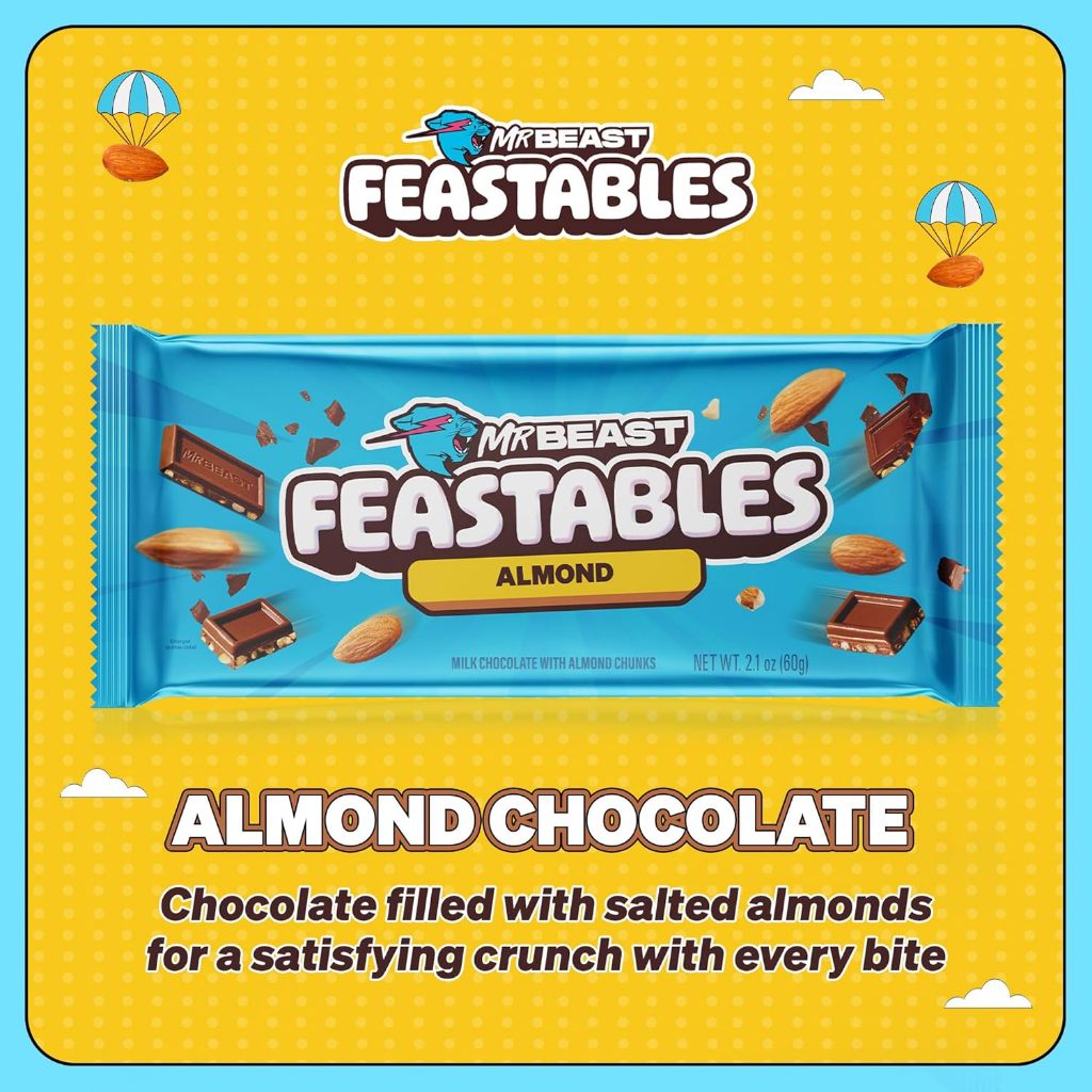 

Feastables MrBeast Almond Chocolate Bar 60 Gr 60Gr