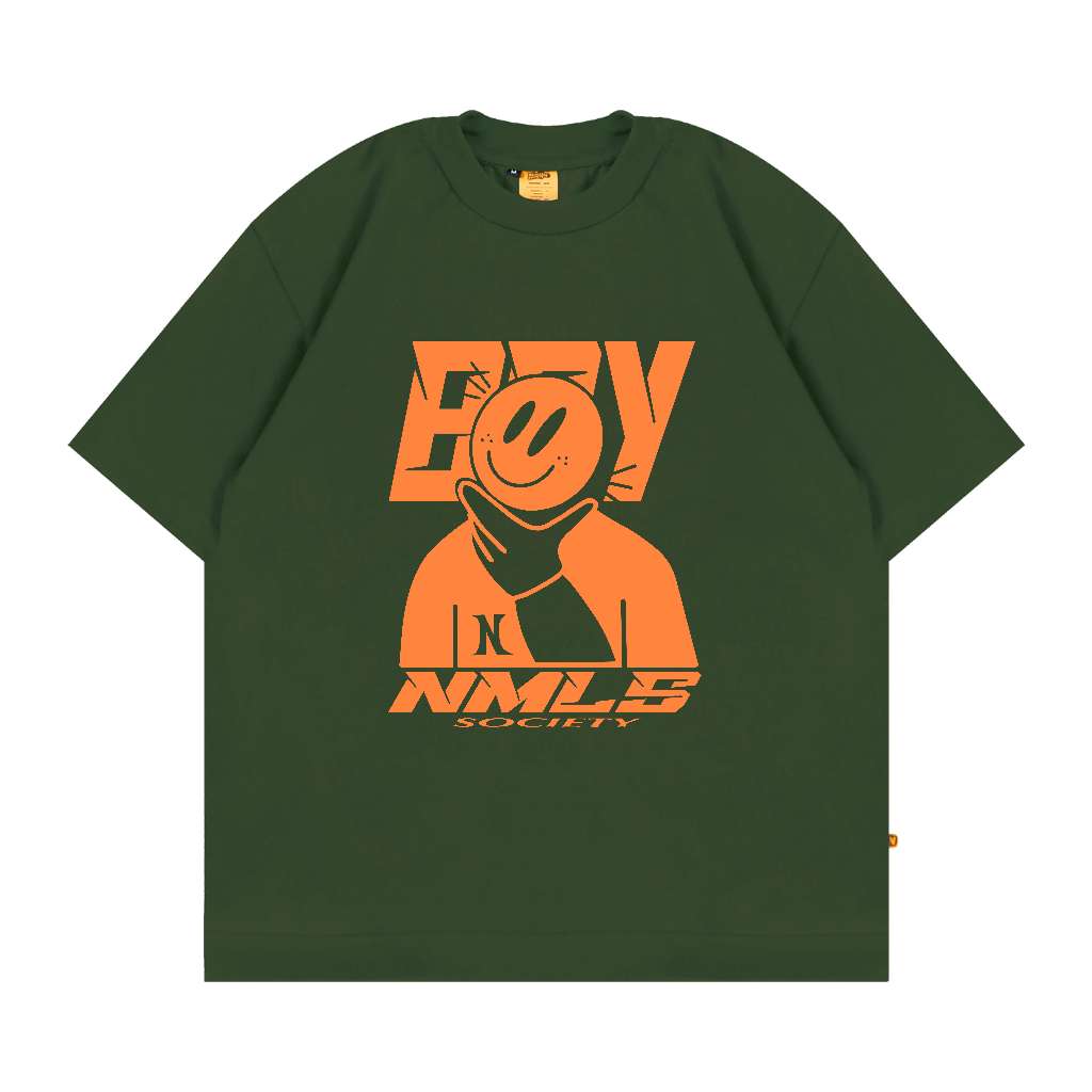 Oversize T-shirt Green Bottle Boy NMLS Heavyweight 16s Free Sticker Nameless Society