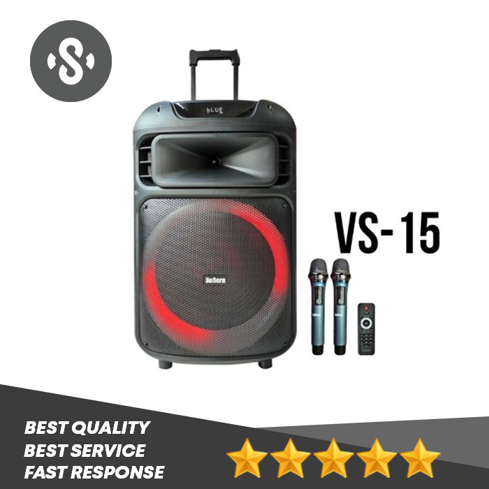 AuBern VS-15 Original Speaker Active Portable 15 inch Bluetooth Garansi Resmi AuBern