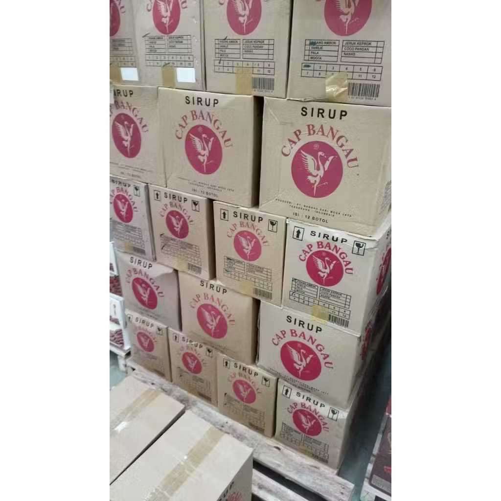 

Sirup cap Bangau pisang ambon isi 12 botol perdus