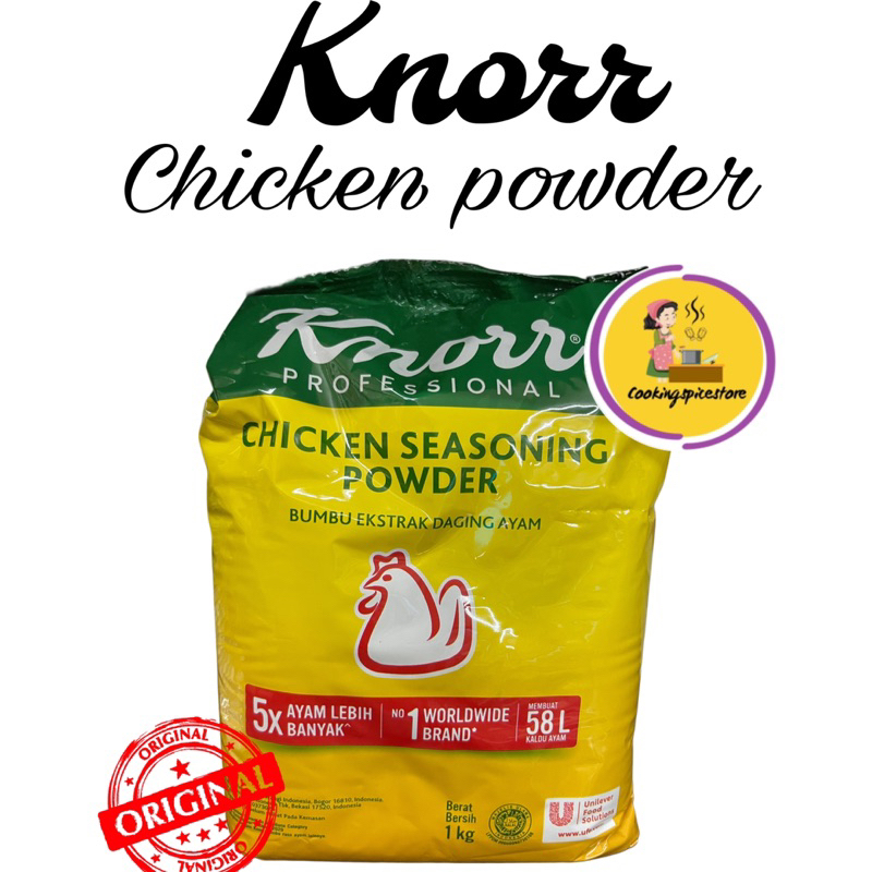 

Knorr Chicken Seasoning Powder (kaldu ayam) 1kg / Penyedap Makanan / Penyedap Masakan