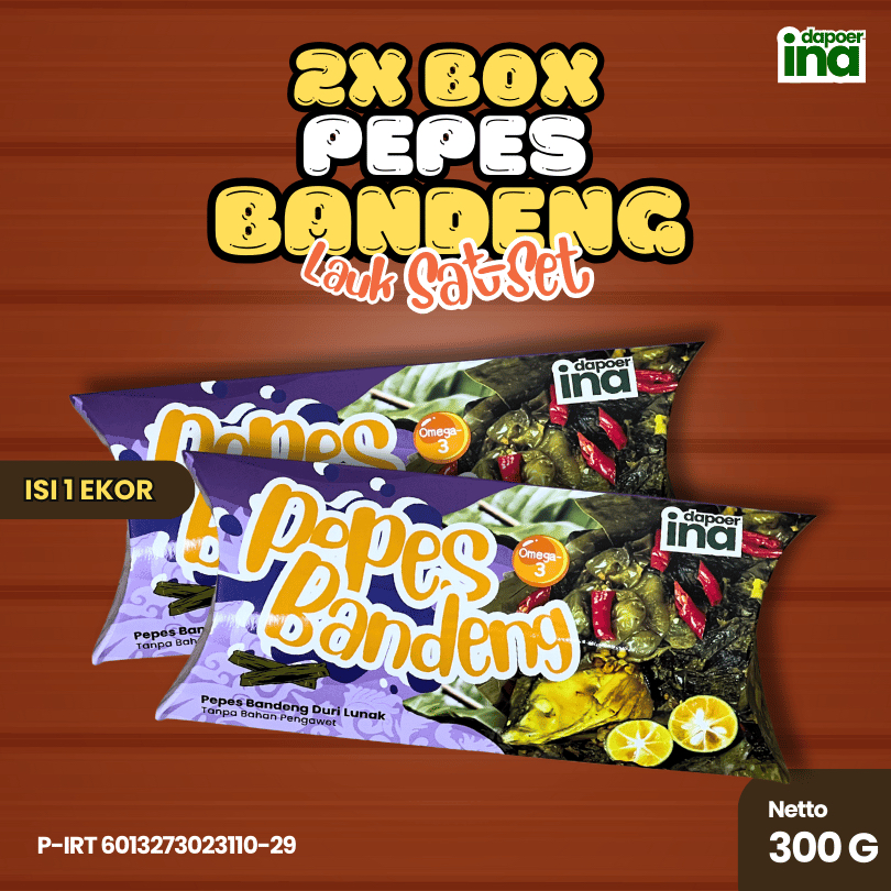 

2 DUS Pepes Bandeng Presto Duri Lunak Dapoer Ina - Isi 1 Ekor