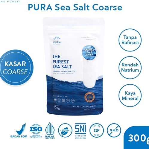 

Pura Sea Salt Coarse (300gr) - Garam Laut Kasar - Garam Organik - Garam Natural - Garam Laut Alami - Garam Sehat - Garam Rendah Natrium