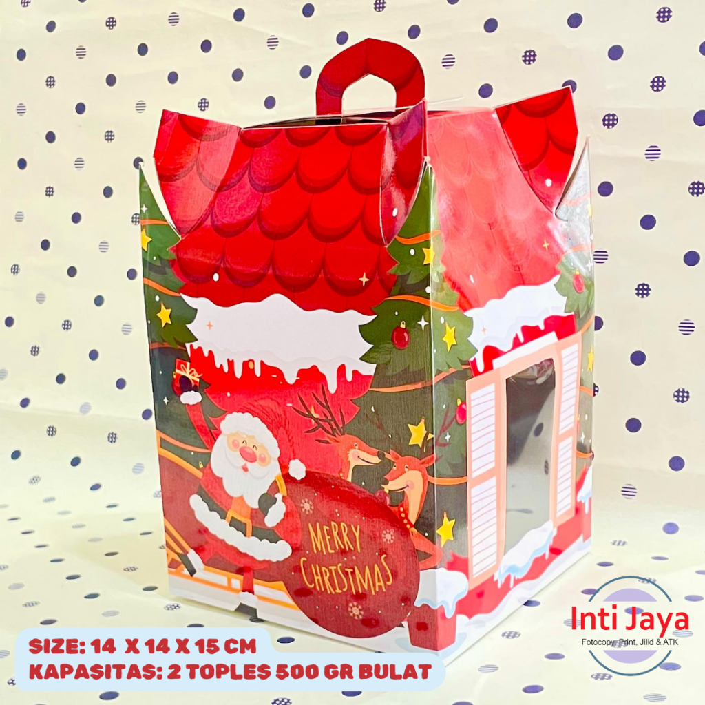 

Box Natal 2 Toples Bulat/ Kotak Hampers Christmas FBN 2025