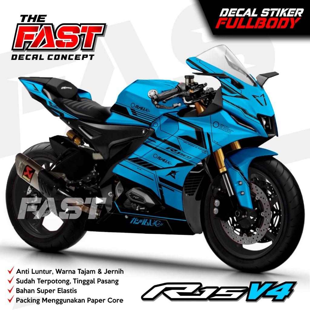 TERBARU Stiker Decal R15 V4 Full Body Stiker R15 V4 Full Body Dekal R15 V4 Racing Variasi Stiker R15
