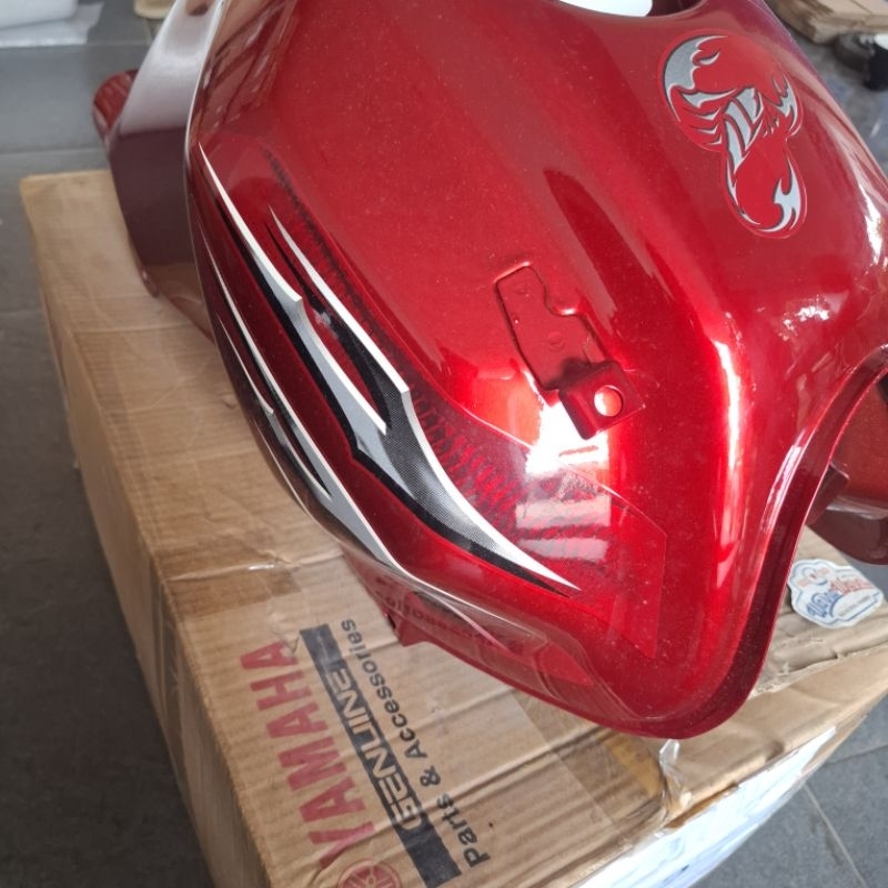 Tangki tanki tengki bensin assy striping scorpio Z new robot merah maroon marun 2012 | 54D-F4100-60-