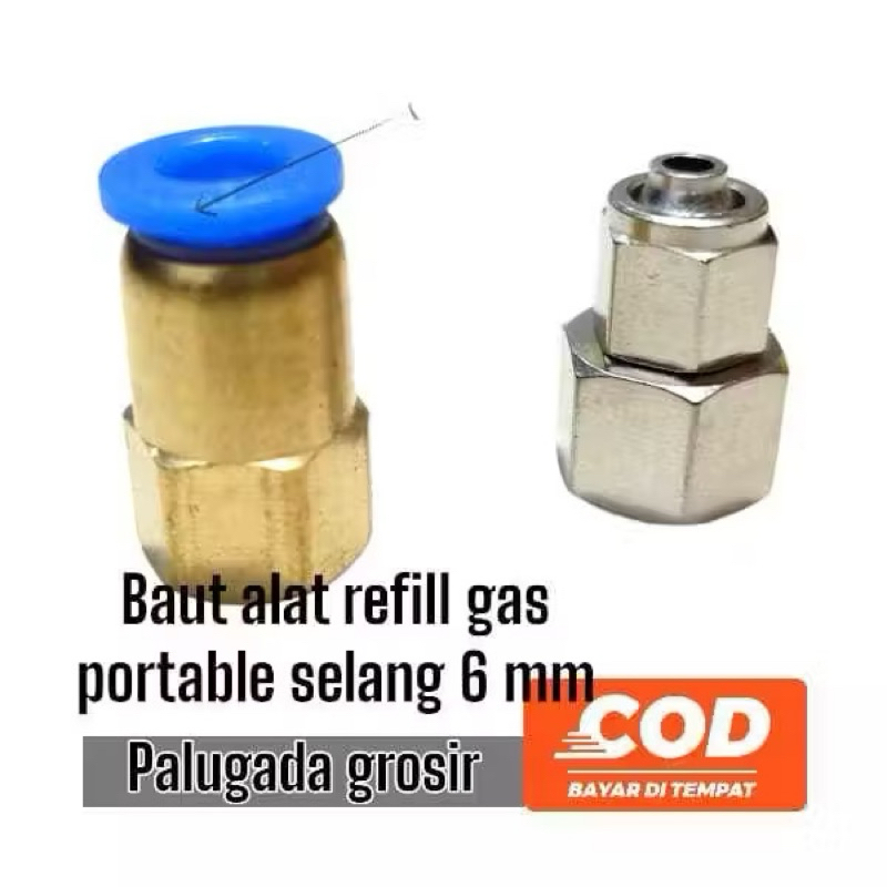 Neple/baut regulator alat refil gas portable