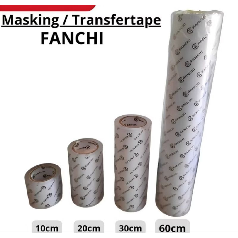 

Transfer Tape Fanchi 60 cm Clear Masking Laminating Bening Cutting Sticker