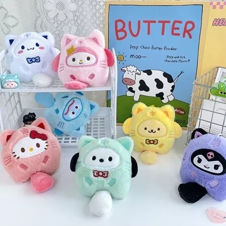 Gantungan Tas Boneka Sanrio // Sanrio Cat Series Plush Dolls // Gantungan Kunci Boneka Sanrio