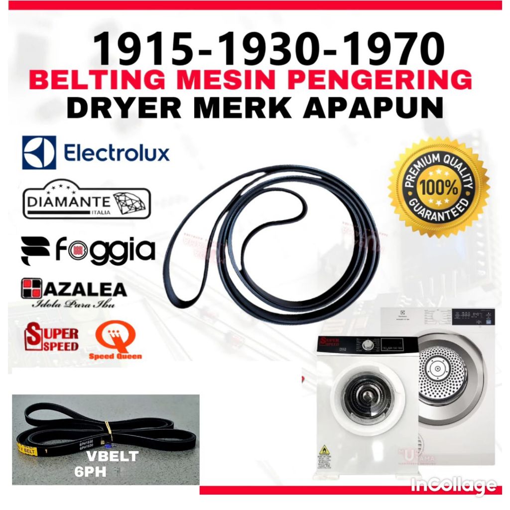 [BARU] VBELT Vanbelt 1915 1930 1970 6PH 661570 DRUM belt DRYER MESIN PENGERING LAUNDRY KONVERSI elec