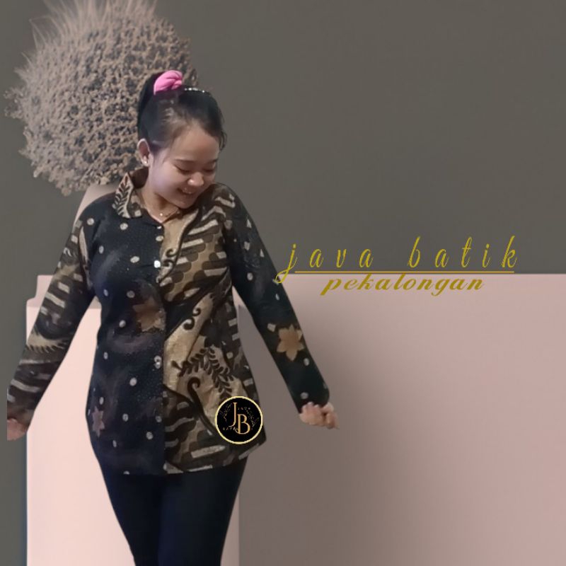 Batik atasan wanita lengan panjang
