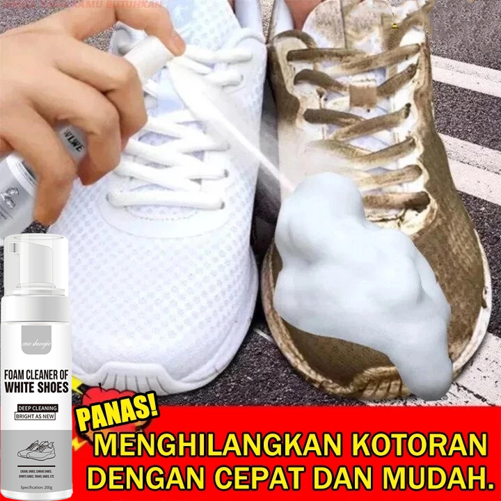 Busa pembersih sepatu Pembersih Sepatu Putih Dekontaminasi dan Pemutih Noda Kuning Pembersih Busa Ba