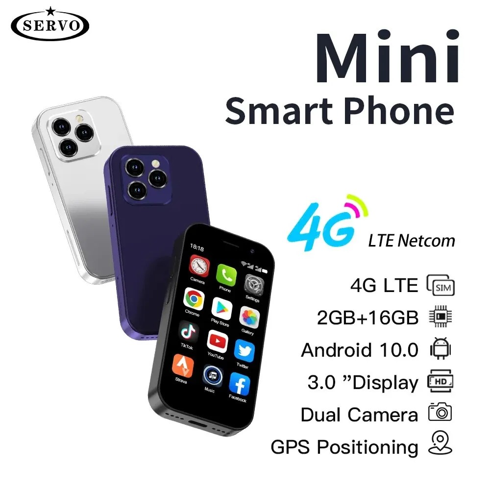 Soyes Mini Phone hp Mini android RAM 8GB/16GB jaringan 4G