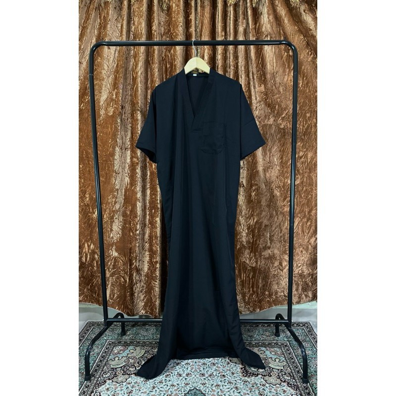Terlariss PLS - Baju Jubah Gamis Sultan Pria Santai Lengan Pendek Saudi Maroko - PL-N, 62 P8Z4