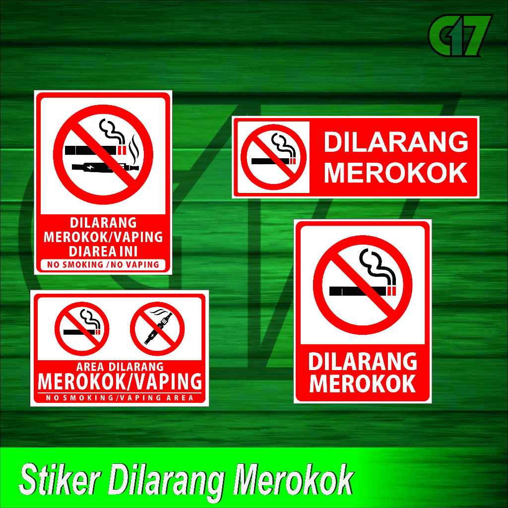 

Stiker Dilarang Merokok | Sticker No Smoking Area | Stiker Murah
