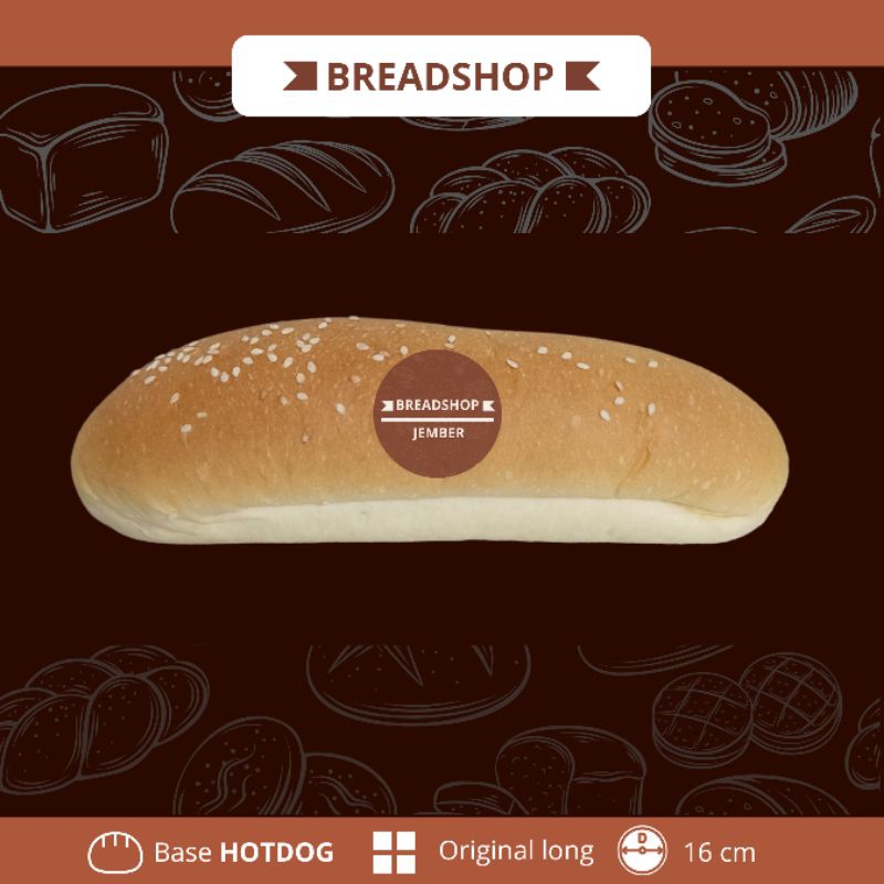 

BREADSHOP ROTI HOTDOG ORIGINAL 16CM | BASE HOTDOG (LONG BURGER) 16CM ORIGINAL