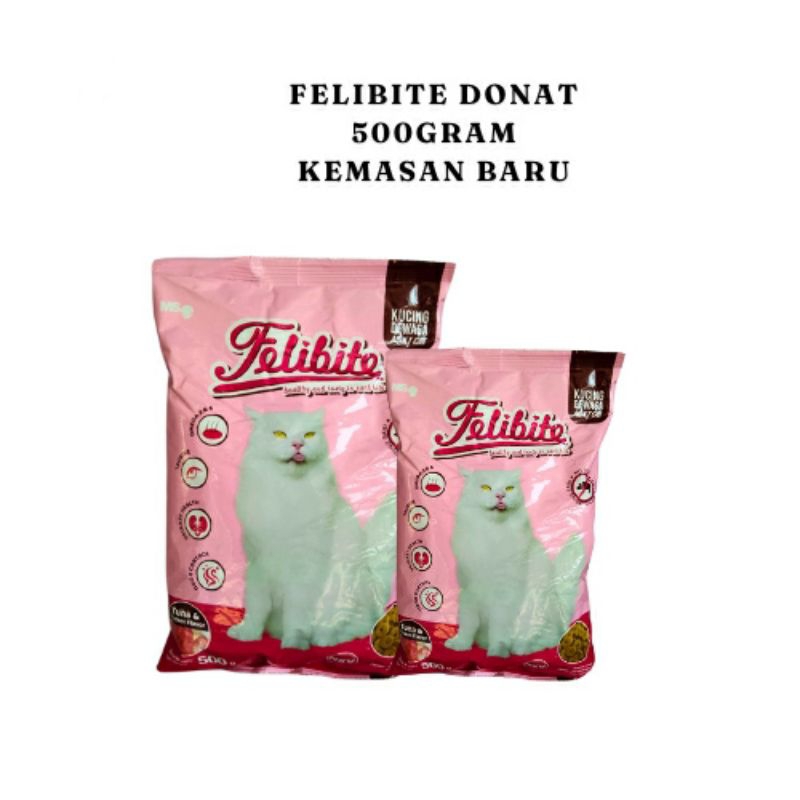 FELIBITE CAT FOOD MAKANAN PAKAN KUCING FELIBITE 500GR MAKANAN KUCING FELIBITE DONAT