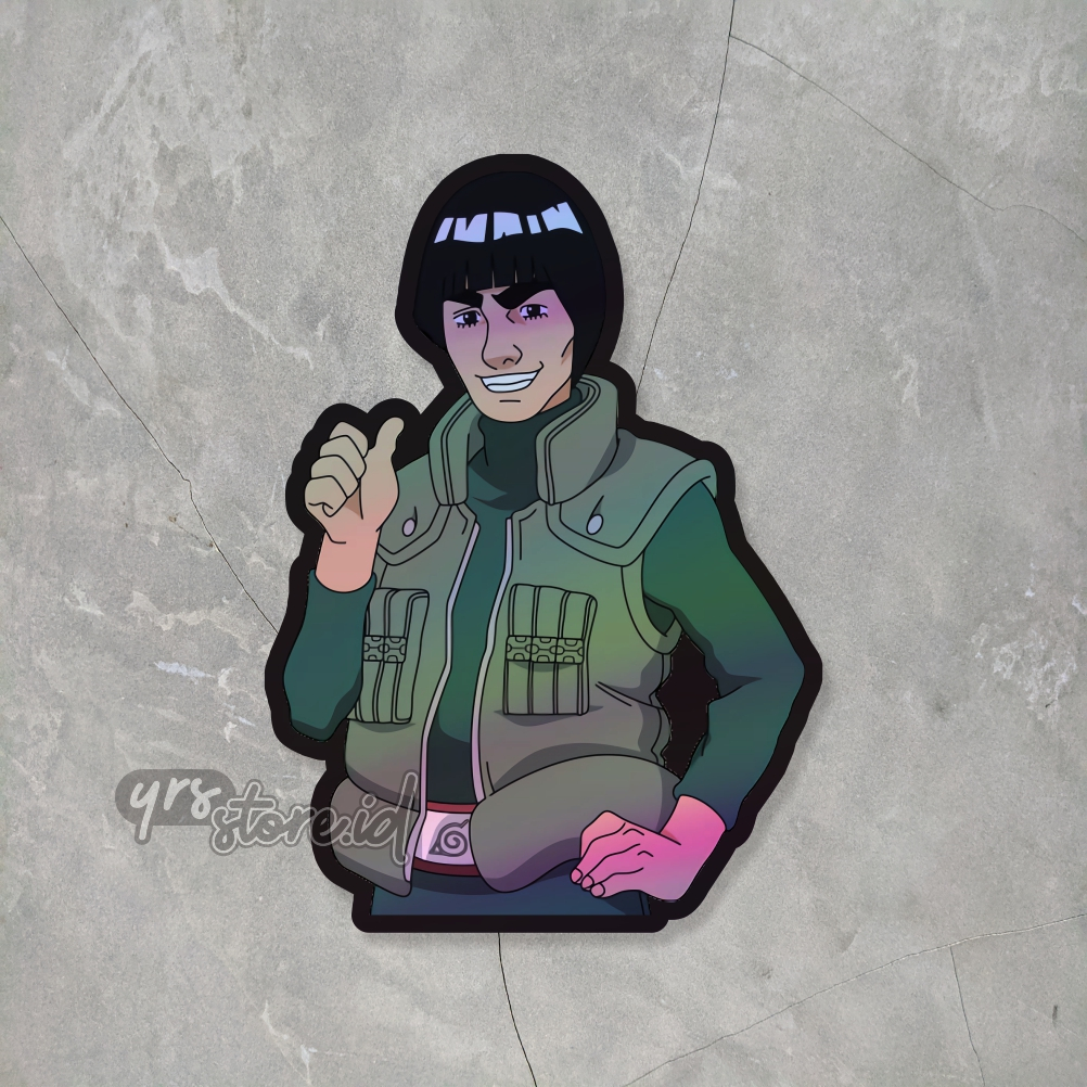 

Sticker Anime Hologram Might Guy Ukuran +- 7 x 5 cm sticker case hp laptop dll