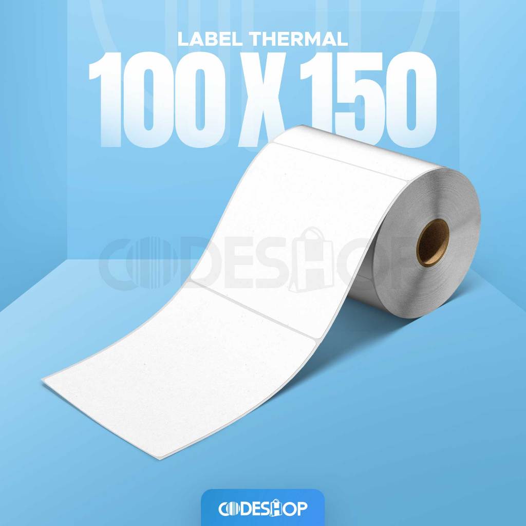 

Label Stiker Thermal 100x150 mm A6 Codeshop 1 Line Core 1 Inch Isi 300 Pcs Roll Printer Resi Termal