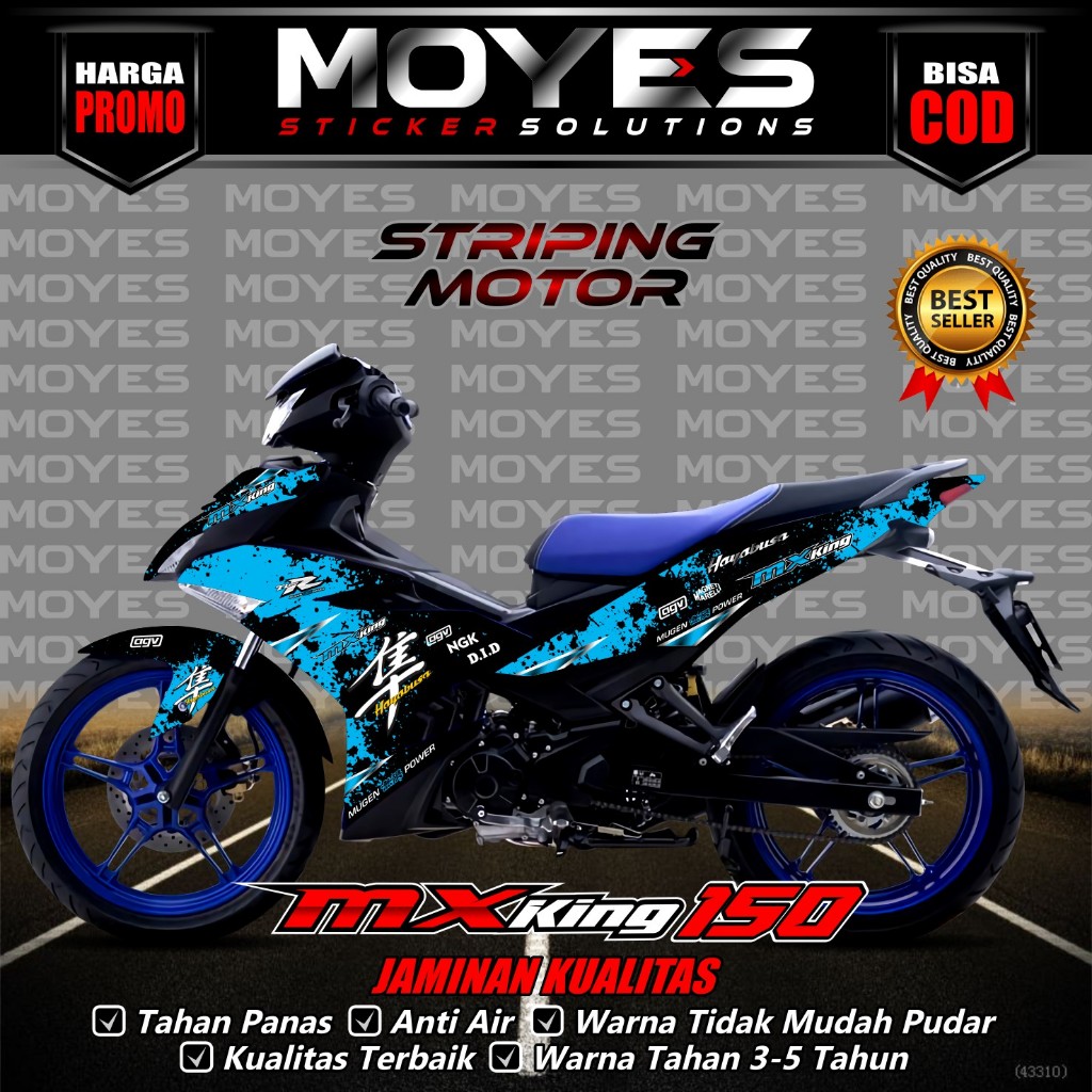 Striping MX King 150 - Decal MX King 150 - Stiker MX King 150 - Decal Stiker MX King 150 Hayabusa