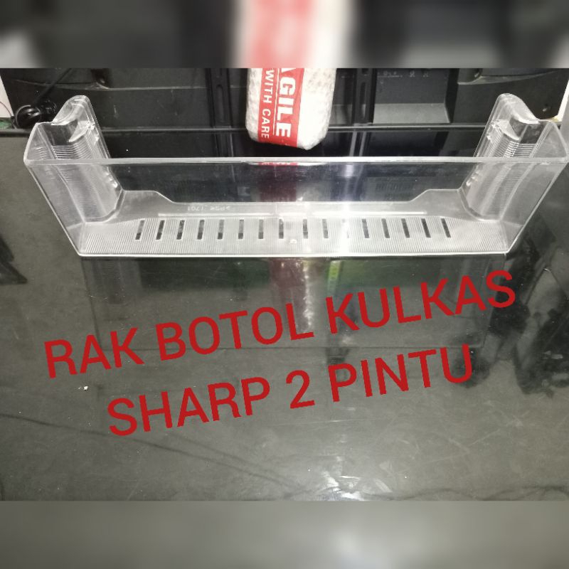 RAK BOTOL KULKAS SHARP 2 PINTU.SECOND ORIGINAL