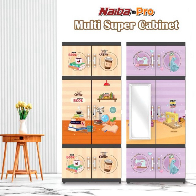 LEMARI NAIBA JUMBO LEMARI SUSUN 4 JUMBO LEMARI KARAKTER JUMBO LEMARI KEKINIAN FREE RAKIT PKU