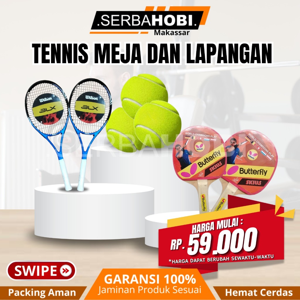 Set Perlengkapan Tennis meja / Perlengkapan tennis Lapangan / Set Bet tennis meja berkualitas / Rake