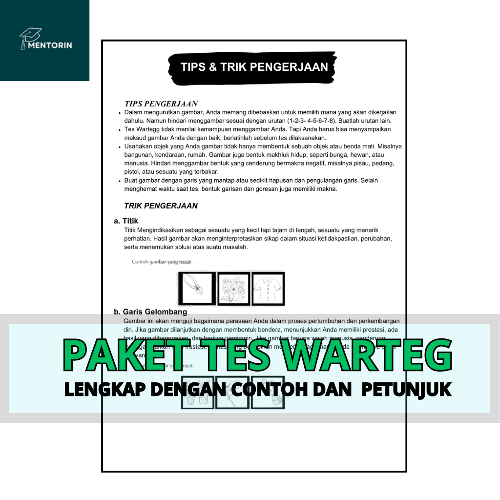 

Lembar Petunjuk Psikotes Warteg/ 8 Kotak