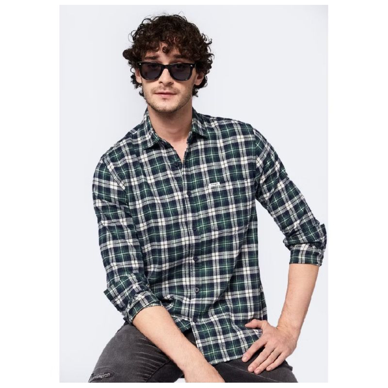 Kemeja Wrangler Cal 03P24 Navy