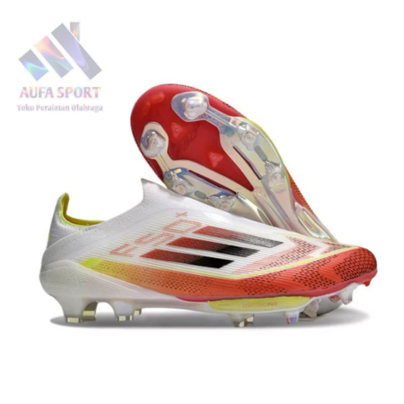 SEPATU BOLA ADIDAS F50 LACELESS WHITE RED METALIC FG | SEPATU BOLA ADIDAS | SEPATU BOLA | SEPATU ADI