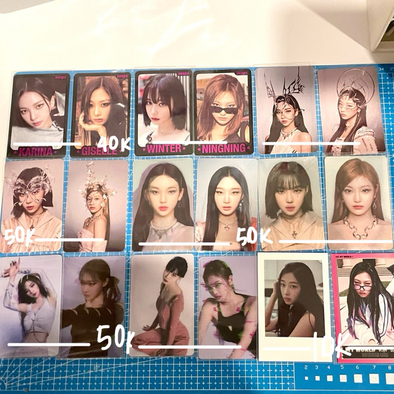 aespa official photocard pc karina giselle winter ningning lenti concept savage pola spicy zine tc t