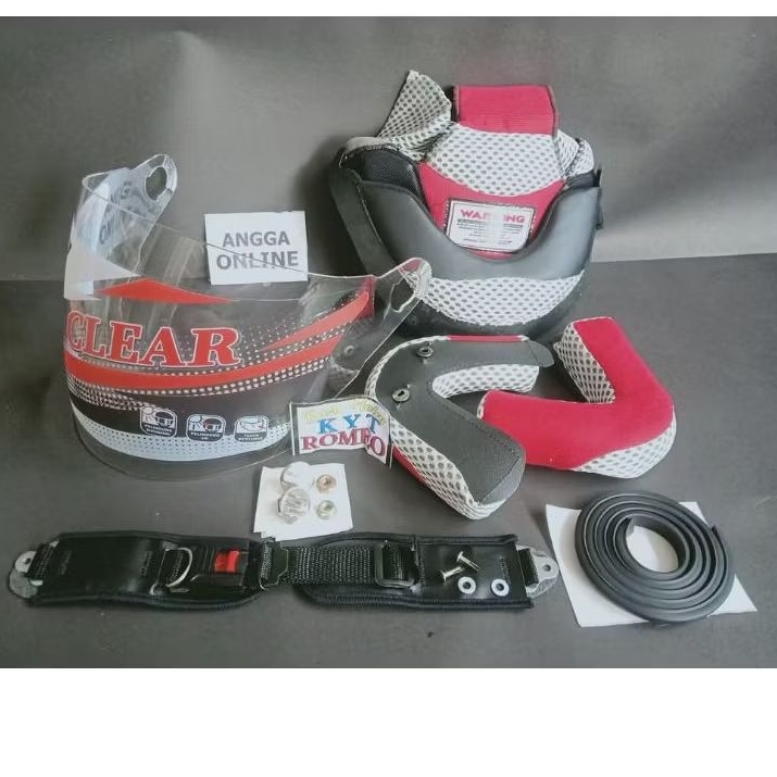 PAKET KYT ROMEO. BUSA HELM KYT ROMEO+ KACA HELM + BAUT MUR + TALI HELM BONUS PAKU BELAH DAN RING