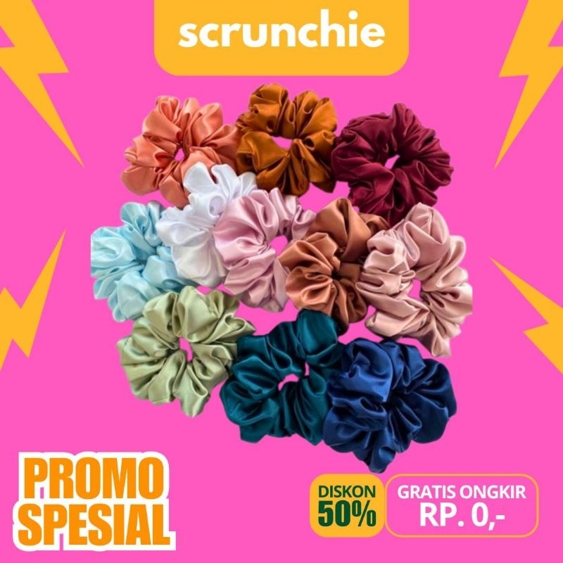 OBRAL IKAT RAMBUT /SCRUNCHIE/SALE SCRUNCHIE/SCRUNCHIE TERMURAH/GROSIR IKAT RAMBUT/COCOK UNTUK GIFT