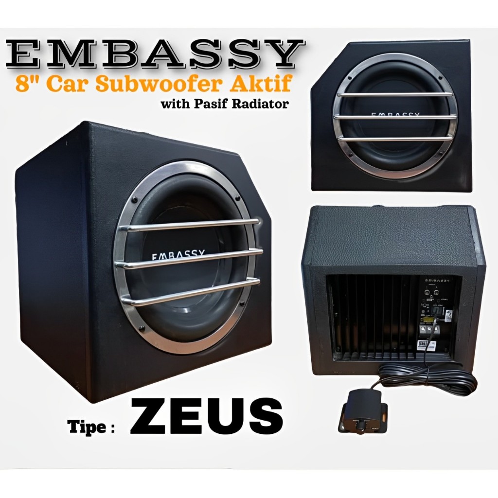 Subwoofer Aktif 8 Inch Boombox Embassy Zeus / Subwoofer Basstube Aktif 8 Inch EMBASSY 8 INCH ZEUS