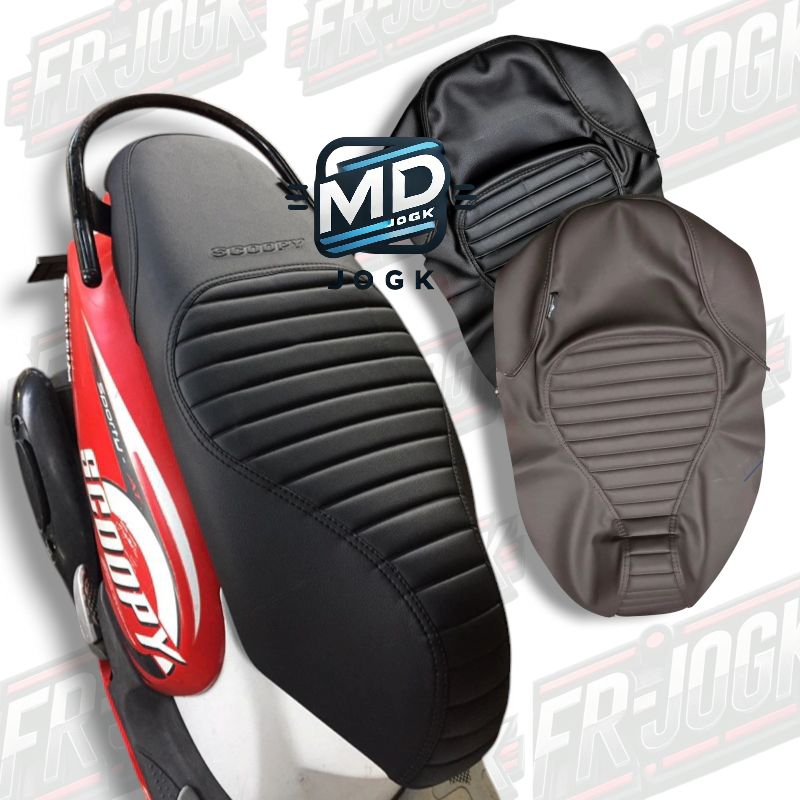 Kulit jok motor CAFERACER Sarung jok motor beat / vario 125 / vario 150 / vario / scoopy / genio / p