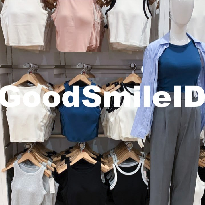 SALE Women Atasan Crop Bra Lengan American Neck Tanpa Lengan TANK TOP WANITA TANKTOP JASTIP UNIQLO