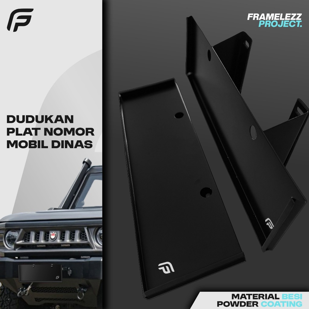 Tatakan/Dudukan Plat Nomor Mobil Dinas Pejabat Bracket Plat Besi Dudukan Plat Pejabat Dudukan Plat T