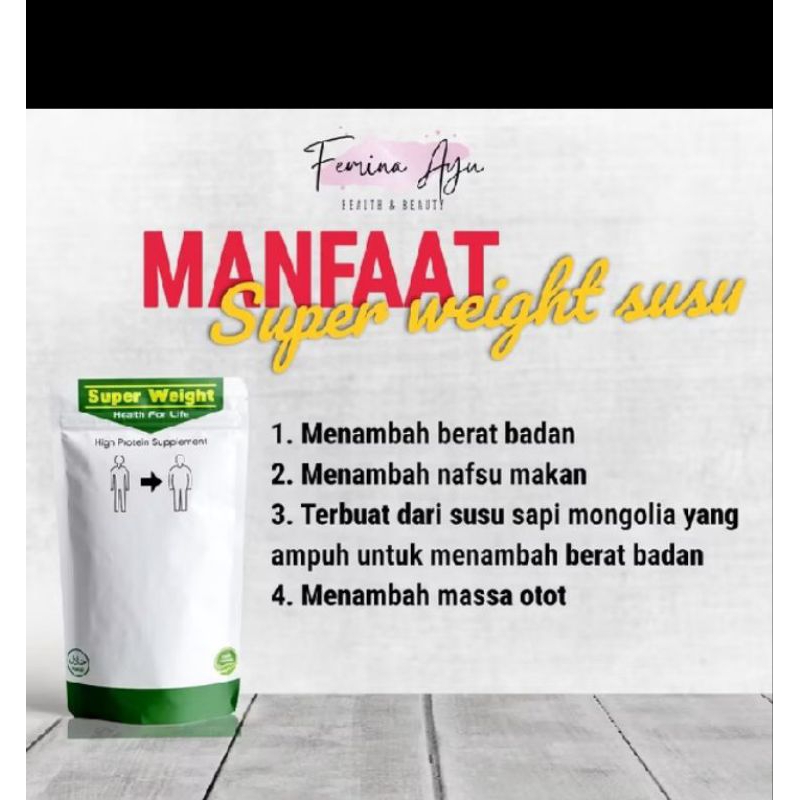 

(SUPER WEIGHT SUSU) Penambah berat badan lebih praktis dan udah terbukti hasilnya.
