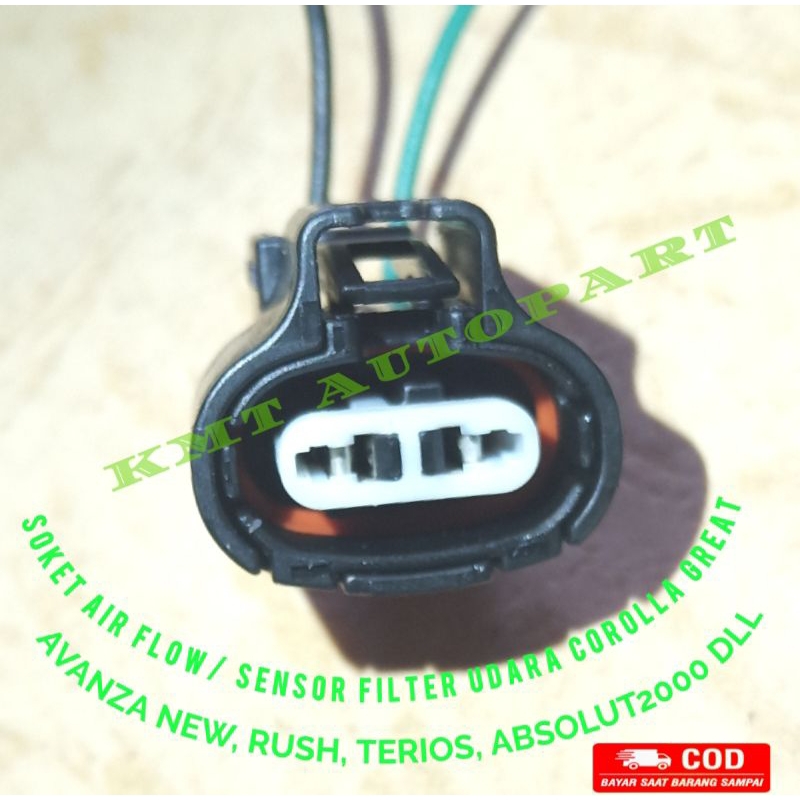 soket sensor air flow / sensor rumah filter udara corolla great al new avanza rush terios ertiga fut