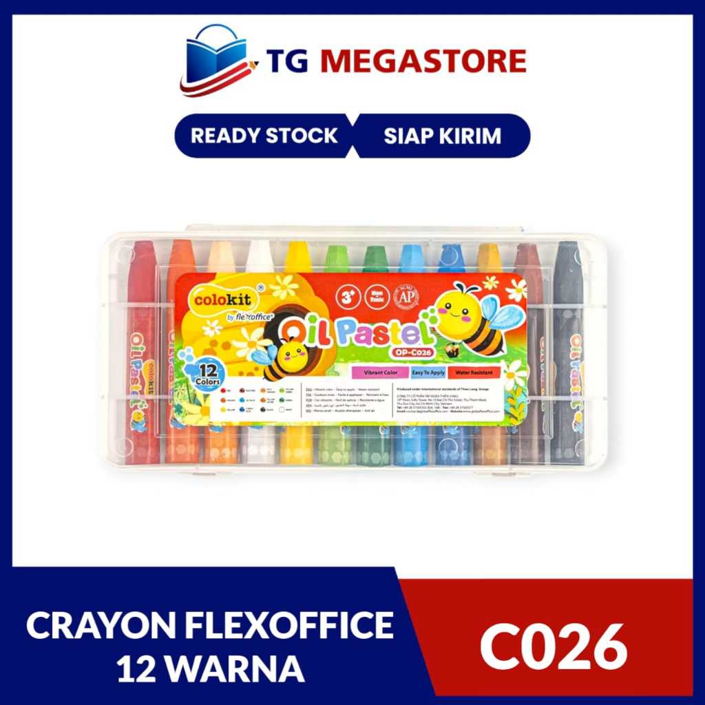 

Crayon Colokit Flexoffice 12 Warna - CO26 Warna Terang